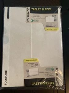 FoldmadeTablet Sleeve in White New Universal Up To 10” - Picture 1 of 2