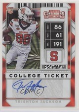 2020 Panini Contenders Draft Picks College Fame Ticket /5 Trishton Jackson Auto