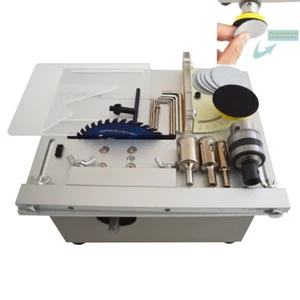 T5 Mini Precisión Sierra de Mesa para Carpintería Hoja Esmalte Máquina de Corte Pequeña 110V - Imagen 1 de 12