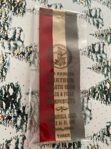 72nd Annual 1960 AAU Track & Field CHAMPIONSHIPS TIMER Ribbon JOHN THOMAS WR - Picture 1 of 2