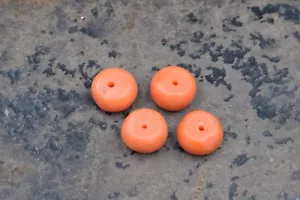 AUTHENTIC UNDYED Antique BEAD CORAL VTG Mediterranean NATURAL TIBET necklace old - Picture 1 of 15