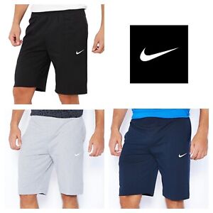 Nike Shorts Men's Tick Logo Club Cotton Fabric Knee Length Pockets