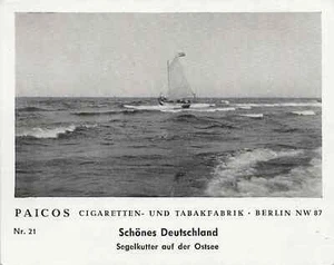 50/900 SAMMELBILD SEGELKUTTER OSTSEE - TABAK FABRIK BERLIN - Bild 1 von 1