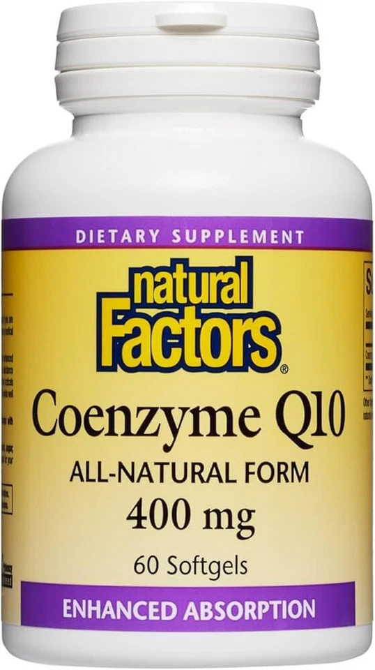 Natural Factors Coenzima Q10 400mg 60 cápsulas blandas absorción mejorada Foto 1 de 1