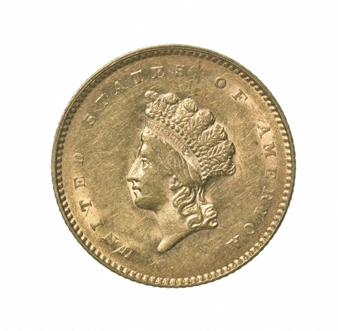 1854 $1 Indian Princess Head Gold Dollar Piece *9292 Cover