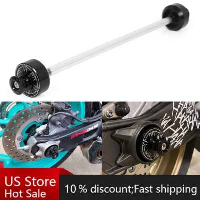 Wheel Axle Fork Crash Slider Swingarm Spools For YAMAHA YZF R7 FZ-07 MT-07 Black - Image 1 of 4