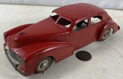 "Coche sedán Cadillac Hubley 1941 rojo fundido a presión vintage de 1940" Foto 1 de 3