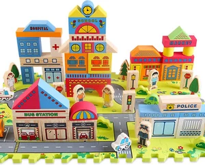 Bausteine Schaumstoff Set 114-teilig für frühe Bildung Städtebau Kreativ deAO - Bild 1 von 10