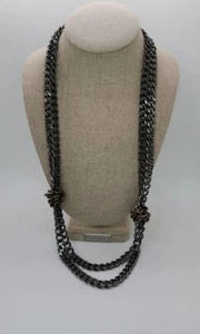 2 Layer J Crew Chain Necklace 30 In 2 Tone - Picture 1 of 5