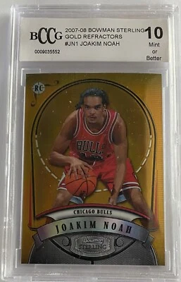 2007-08 Topps Bowman Sterling Joakim Noah Gold Refractor /99 дебютант RC #JN1 BCCG - Изображение 1 из 2