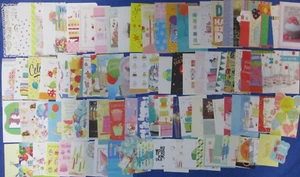 #24 Large Lot-100+ Birthday USED Greeting Cards/Covers Crafts Ephemera DIY - Picture 1 of 19