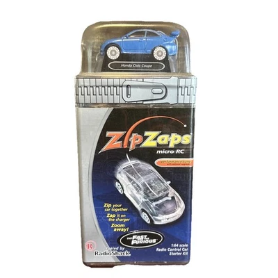 Radio Shack Zip Zaps Fast and Furious Micro RC Honda Civic Blue Starter Kit New - Image 1 of 4