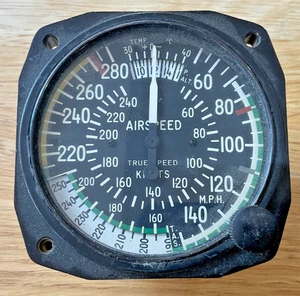 AEROMARINE AIRCRAFT AIRSPEED INDICATOR 40 - 280MPH - 549-B-851 - Picture 1 of 6