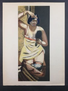 Offset-Farbdruck um 1947. Zigeunerin (Akt mit Spiegel), von 1928. Beckmann, Max: - Bild 1 von 2