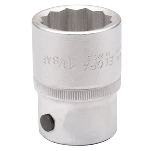 Elora 1.1/8" Bi-Hexagon Socket 3/4"D Chrome Plated Hardened And Tempered 00492 - Picture 1 of 1