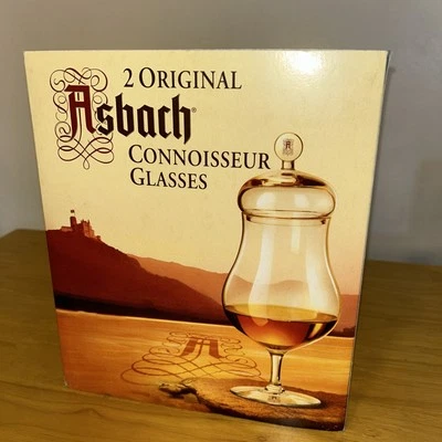 Asbach - Brandy/Cognac/Wine - Glass/Snifter with Lids | Set of 2 | Germany -RARE - Image 1 of 4