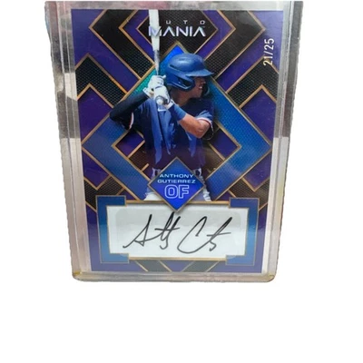 2023 Wild Card Auto Mania - Square Anthony Gutierrez #AM-SQ3 Purple /25 (AU, RC) - Image 1 of 2