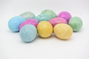 Vintage Italian Alabaster Marble Stone Eggs Polished Lot 11 Pink Red Blue Yellow - Picture 1 of 4