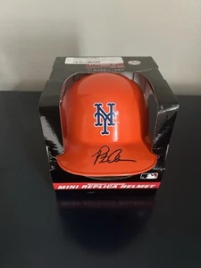 Casco Pete Alonso Autografiado Rawlings Mini Mets Naranja - Imagen 1 de 6