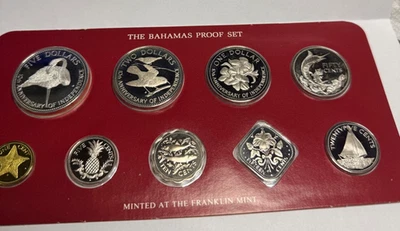 1983 Bahamas 9 Coin Proof Set with Silver scare low Mintage 1,020 sets - Image 1 of 4