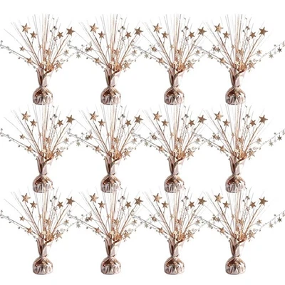 12件装金属玫瑰金箔喷雾中心片星星胸罩桌中心... — 第 1/4 张图片