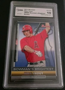 🔥2011 Bowman's Brightest #BBR6 Mike Trout- Rookie-Angels-GMA 10 MINT 🔥 - Picture 1 of 1