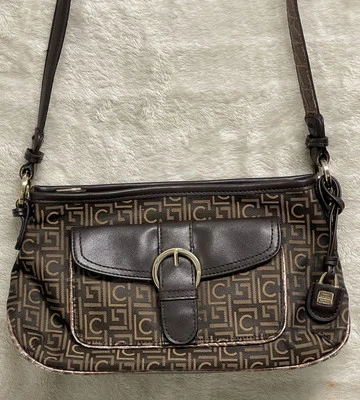 Bolso de hombro/bross bolso de mano bolso bandolera Liz Claiborne de lona con logotipo de PVC Foto 1 de 4