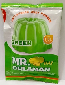 Polvo de jalea sin sabor Mr. Hat Gulaman VERDE (4 sobres x 25 g) - Imagen 1 de 2