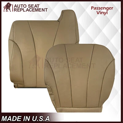 Cubiertas de asiento de vinilo para pasajero Chevy Silverado WT 1999 2000 2001 2002 color tostado oscuro Foto 1 de 4