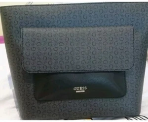 Guess Sadler Carryall Tote Bag Grey Silver 3 Section Bnwt - Picture 1 of 7