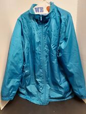 Totes Womens Jacket Waterproof Windproof Fleece Lined Blue Turquoise Size XL SEE