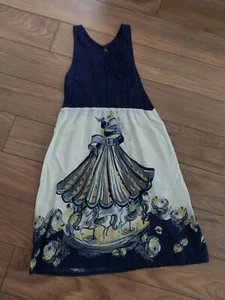 Vintage Anthropologie Mermaid Brand Carousel Horses Dress M - Picture 1 of 8