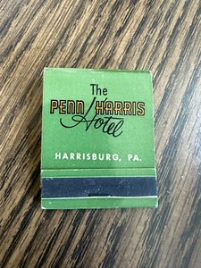 VINTAGE MATCHBOOK - THE PENN HARRIS HOTEL - HARRISBURG, PA - UNSTRUCK! - Picture 1 of 3