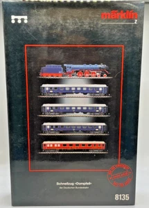 MARKLIN MINI-CLUB 8135 Z GAUGE DB 4-6-2 STEAM ENGINE WITH 4 PASSENGER CAR SET (A - Picture 1 of 18