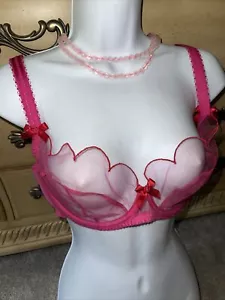 Reggiseno nuovo con etichette Agent Provocateur Lorna ROSA rosso 38DD SEXY LINGERIE NUOVA - Foto 1 di 11