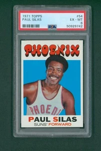 1971 Topps Basketball Card - #54 Paul Silas, PSA 6 EXMT - Picture 1 of 2