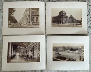 c1890 Lot 4 Souvenir Albumen Photos Paris France Louvre Museum - Picture 1 of 5