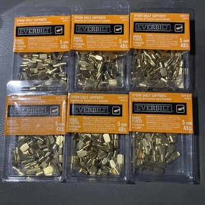 Soportes de estante para cuchara de latón Everbilt. 48 a un paquete, lote de 6 paquetes - Imagen 1 de 4