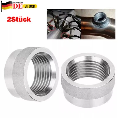 2 Stück Gewindemuffe Einschweißgewinde Mutter Lambdasonde M18x1,5 VA Edelstahl - Bild 1 von 4
