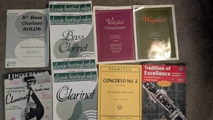 Assorted Clarinet Sheet Music--beginning band books to solos to method books. - Picture 1 of 2
