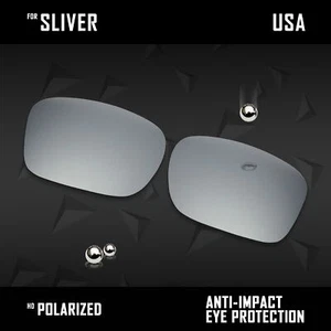 iROX Polarized Replacement Lenses for-Oakley Sliver OO9262 - Silver - Picture 1 of 4