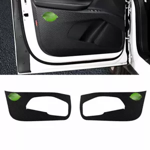 Tapicería de panel antipatadas de puerta interior de fibra de carbono de cuero para Tesla Modelo X 16-21 - Imagen 1 de 5