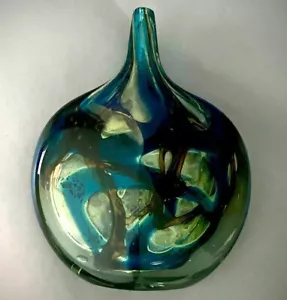 Vtg. Michael Harris Art Glass Mid Century Modern Fish Head Axe Mdina Vase Malta - Picture 1 of 9