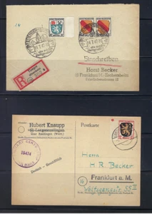 1947 Berlin French Zone Two Covers & One Post Card; Registered - Picture 1 of 2