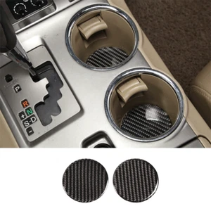 Real Carbon Fiber 2009-2014 Central Console Water Cup Pad For Toyota Highlander - Picture 1 of 12