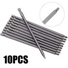 Magnetic And Long Lasting Alloy Steel Square Driver Bits 150Mm Long Set Of 10