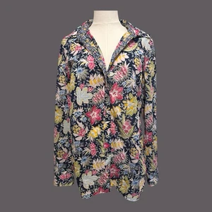 Talbots Lush Garden Button Up Bloomcore Coastal Grandma Office Top Blouse Size M - Picture 1 of 8