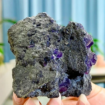 113G Natural Tanzanite Purple Fluorite Tanzanite Coexisting Mineral Roughness - Image 1 of 4