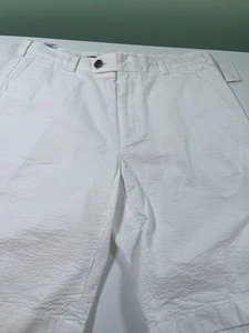 Pantalones Cortos Brooks Brothers Para Hombre 33 Blanco Rayas Seersucker Nuevo Con Etiquetas Bermudas - Imagen 1 de 13