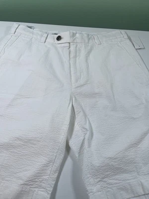 Pantalones Cortos Brooks Brothers Para Hombre 33 Blanco Rayas Seersucker Nuevo Con Etiquetas Bermudas Foto 1 de 4